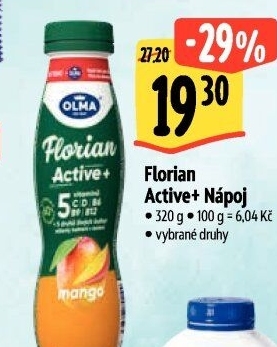 Jogurtový nápoj Florian Active+ Olma