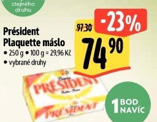 Máslo jemné Président