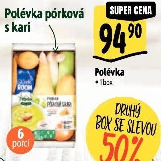 Menu box Polévka pórková s kari Albert