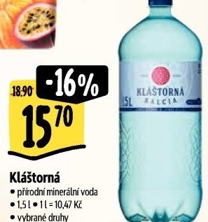 Minerální voda kalcia Kláštorná