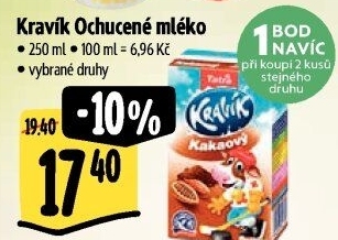 Nápoj mléko ochucené Kravík Tatra