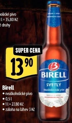 Nealkoholické pivo Birell