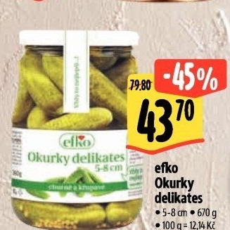 Okurky delikates Efko