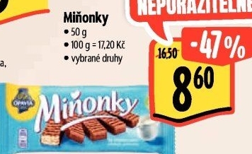 Oplatky Miňonky Opavia