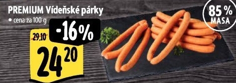 Párky vídeňské Premium Albertovo uzenářství