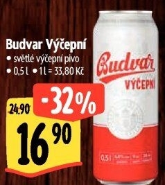 Pivo světlé výčepní Budweiser Budvar