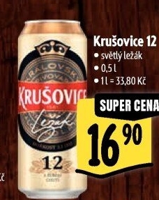 Pivo světlý ležák 12° Krušovice
