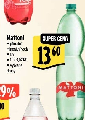 Přírodní voda Mattoni