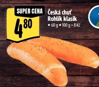 Rohlík Klasik Česká chuť