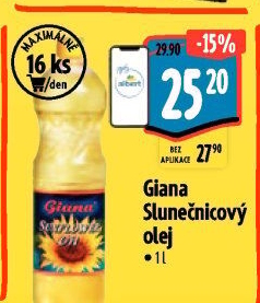 Slunečnicový olej Giana