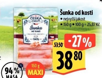 Šunka od kosti nejvyšší jakosti Česká chuť