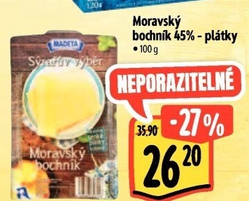 Sýr Moravský bochník 45% Sýrařův výběr Madeta