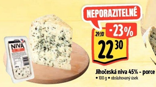 Sýr Niva Jihočeská 45% Madeta