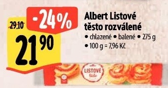 Těsto listové Albert