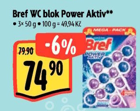 WC blok tuhý Power Aktiv Bref
