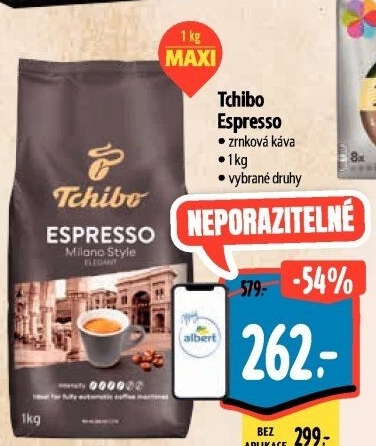 Zrnkové kávy Tchibo Espresso