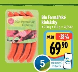 Bio Farmářské klobásky