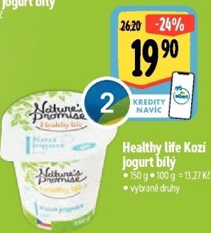 Bílý jogurt kozí Healthy life Nature'