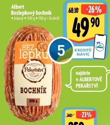 Bochník bez lepku Albert