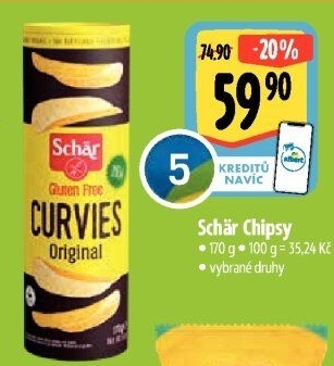 Chipsy bez lepku Schär