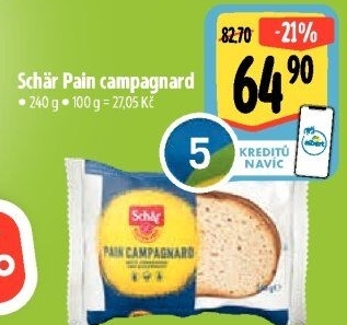 Chléb bez lepku Pain Campagnard Schär