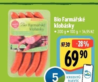 Farmářské klobásky bio Ponnath