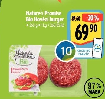 Hovězí burger Bio Nature'