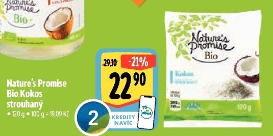 Kokos strouhaný bio Nature'
