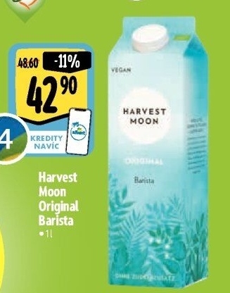 Mléko rostlinné bez laktózy Harvest Moon