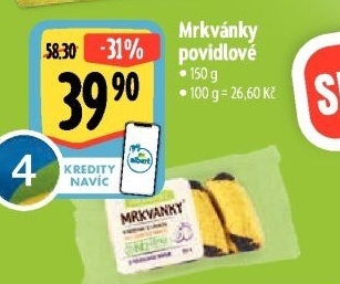 Mrkvánky s náplní bez lepku Hukvaldské Pekárna Martina