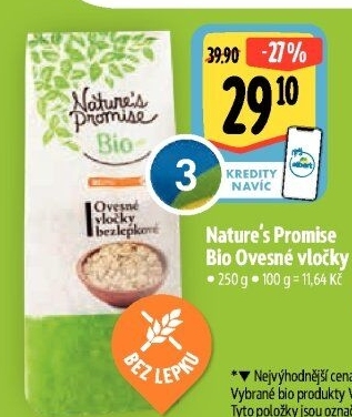 Ovesné vločky bio Nature'