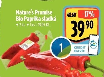 Paprika červená bio Nature'