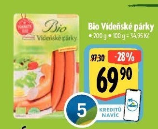Párky vídeňské bio Ponnath