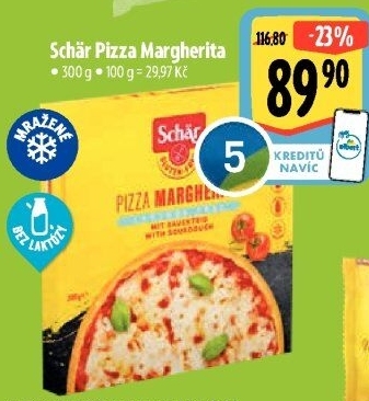 Pizza mražená bez lepku a laktózy Schär