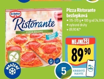 Pizza mražená bez lepku Ristorante Dr. Oetker