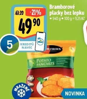 Placky bramborové bez lepku mražené Farm Frites