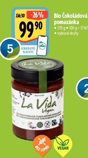 Pomazánka čokoládová Bio La Vida