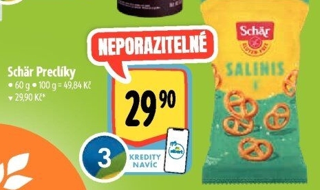 Preclíky Salinis bez lepku Schär