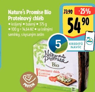 Proteinový chléb bio Nature'