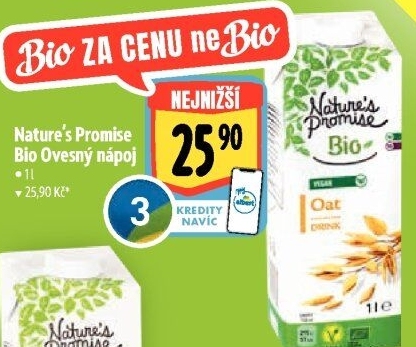 Rostlinný nápoj ovesný bio Nature'