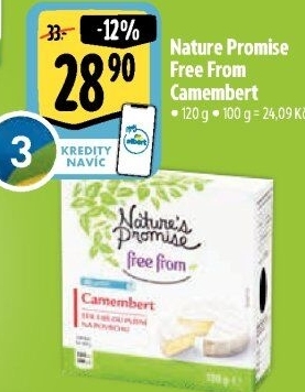 Sýr Camembert bez laktózy Free From Nature'