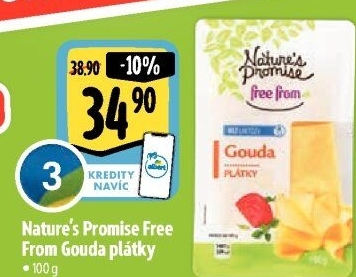 Sýr Gouda bez laktózy Free From Nature'