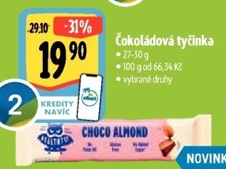 Tyčinka čokoládová HealthyCo