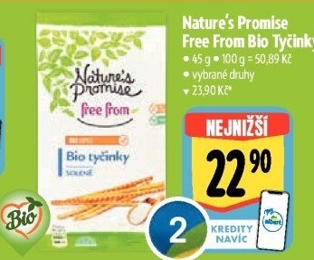 Tyčinky Bio Free From Nature'