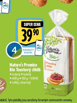 Nature's Promise Bio Toustový chléb