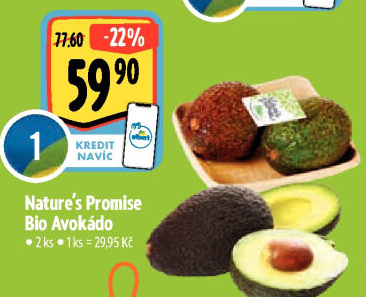 Avokádo bio Nature'