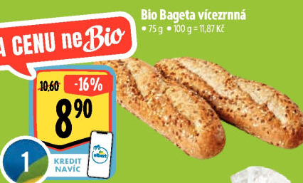 Bageta vícezrnná bio