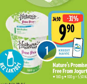 Bílý jogurt bez laktózy Free From Nature'