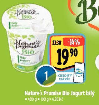 Bílý jogurt Bio Nature'
