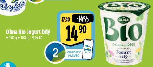 Bílý jogurt bio Olma